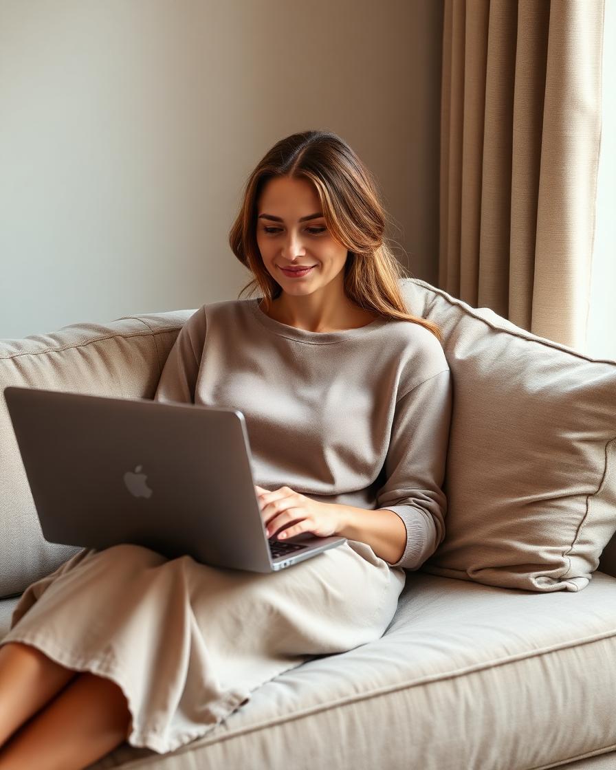 Patient consulting with a clinician from home